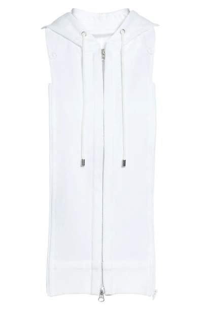 Veronica Beard White Hooded Cotton Dickey