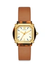 TORY BURCH THE BLAKE GOLDTONE STAINLESS STEEL & LEATHER STRAP WATCH,400012341949