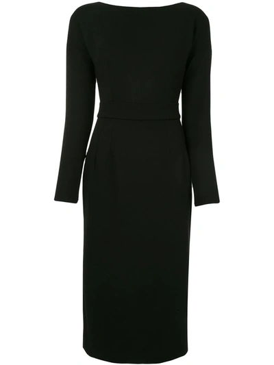 Dolce & Gabbana Fitted Midi Dress In Black
