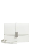 Hugo Boss Nathalie Leather Crossbody Bag In Open White