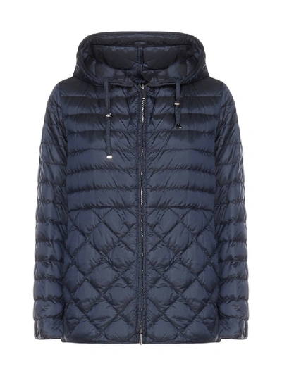 Max Mara The Cube Entresi Hooded Quilted Nylon Down Jacket In Navy