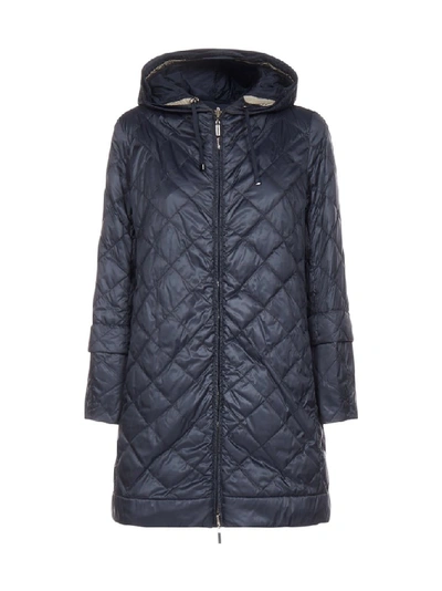 Max Mara The Cube Enovel Reversible Quilted Nylon Down Jacket In Blue