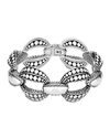 John Hardy Sterling Silver Hammered Dotted Large Link Bracelet In Silver