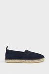 Frescobol Carioca Logo-embossed Suede Espadrilles In Navy