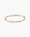 LIZZIE MANDLER KNIFE EDGE OVAL-LINK CHAIN BRACELET | YELLOW GOLD