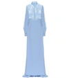COSTARELLOS Elize lace-trimmed crêpe gown,P00430991