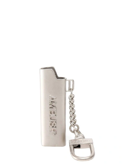 Ambush Logo Lighter Case Key Chain Keyrings In Silver