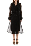 DOLCE & GABBANA DOLCE & GABBANA SHEER RUFFLED TRENCH COAT