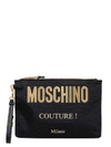 MOSCHINO MOSCHINO LOGO CLUTCH BAG