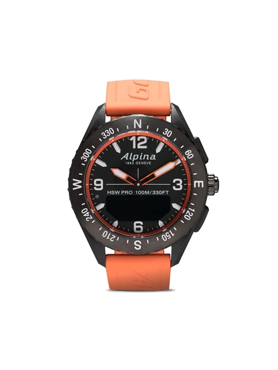 Alpina Alpinerx Smartwatch 45mm In Black-orange