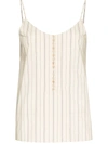 CHLOÉ STRIPED BUTTON CAMI TOP