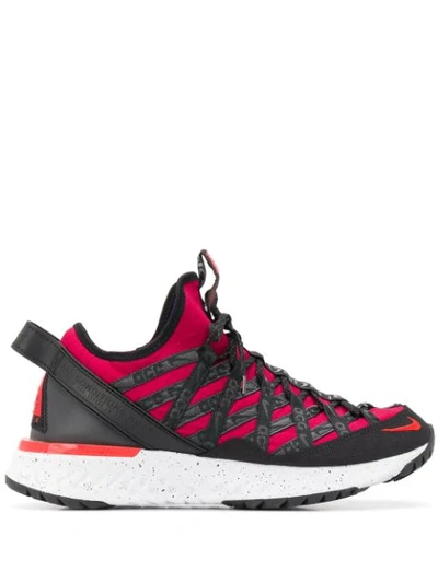 Nike Acg React Terra Gobe Bright Crimson Sneakers In Pink
