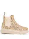 ALEXANDER MCQUEEN GLITTER HYBRID CHELSEA BOOTS