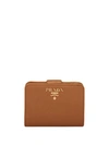 PRADA LOGO-PLAQUE COMPACT WALLET