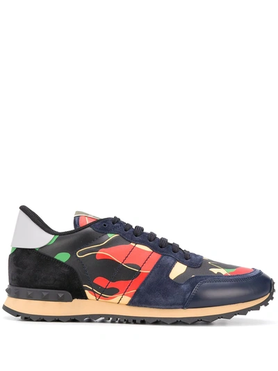 Valentino Garavani Rockrunner Camouflage-print Sneakers In Multi
