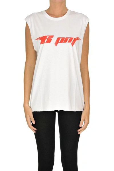 8pm Designer Logo Tank-top In White