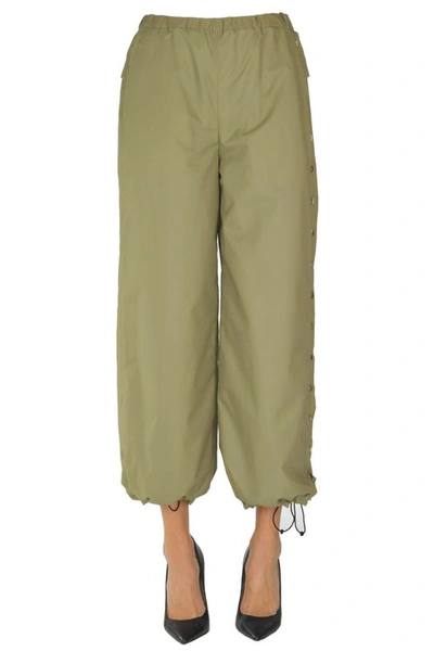 Zucca Nylon Trousers In Green