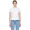 MONCLER WHITE RUFFLE T-SHIRT