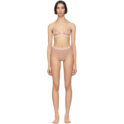 Gucci Gg Star Tulle Lingerie Set In Beige