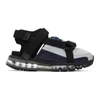 MIHARAYASUHIRO MIHARAYASUHIRO BLACK AND GREY HALF AND HALF SANDALS