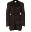 Bottega Veneta Technical Gabardine Blazer In Chocolate