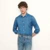 SANDRO LONG-SLEEVED LINEN SHIRT