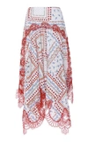 COSTARELLOS PRINTED COTTON HANDKERCHIEF SKIRT,789724