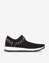 Jimmy Choo Verona Crystal-embellished Sneakers In Black