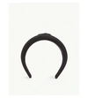 Prada Women's Cerchietto Wide Padded Satin Headband In Black