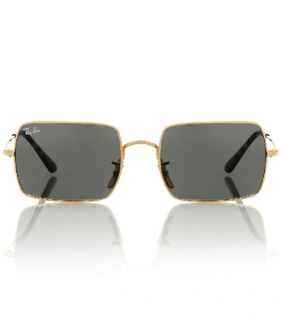 Ray Ban Rb1969 Rectangle 1969 Sunglasses In Gold