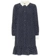 TORY BURCH CORA DOTTED SILK MINI SHIRT DRESS,P00465395