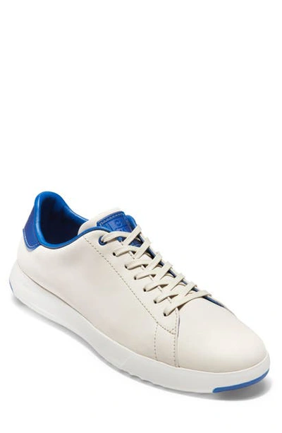 Cole Haan Grandpro Tennis Sneaker In Birch / Optic White / Blue