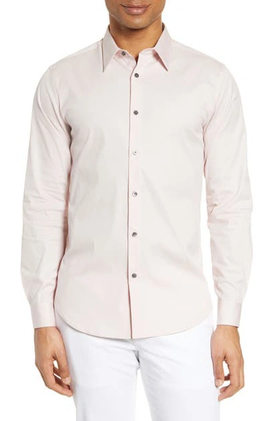 Theory Sylvain Kenai Slim Fit Button-up Shirt In Pink Mist