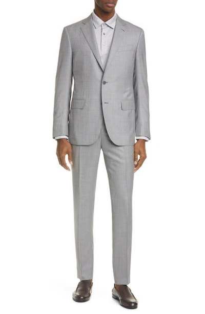 Ermenegildo Zegna Milano Trofeo 600 Classic Fit Wool & Silk Suit In Light Grey