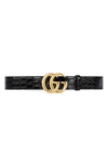 GUCCI GG MARMONT GENUINE CROCODILE BELT,406831E7I0G