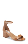 Steve Madden Irenee Ankle Strap Sandal In Camel Pat