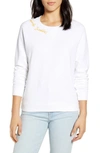 LUCKY BRAND EMBROIDERED HOWDY SUNSHINE CREWNECK SWEATSHIRT,7W72922