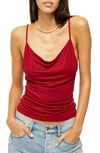 FREE PEOPLE DISCO DAYS COWL NECK CAMISOLE,OB1035363