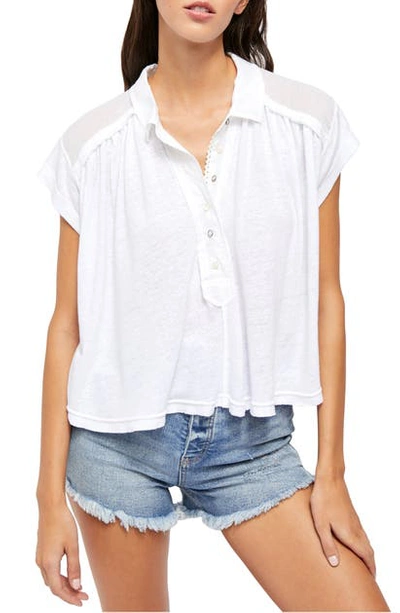 Free People Low Down Knit Top In Ivory