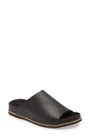 Kelsi Dagger Brooklyn Squish Slide Sandal In Black Leather