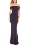 Katie May Legacy Crepe Mermaid Gown In Navy