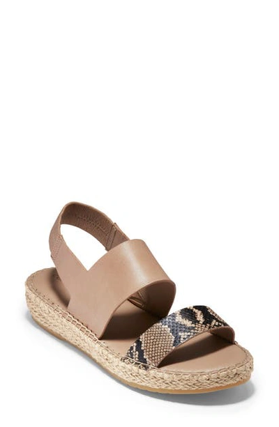 Cole Haan Cloudfeel Espadrille Sandal In Amphora Snake Print Leather