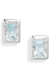 ANZIE DEW DROP BAGUETTE TOPAZ STUD EARRINGS,4439SB