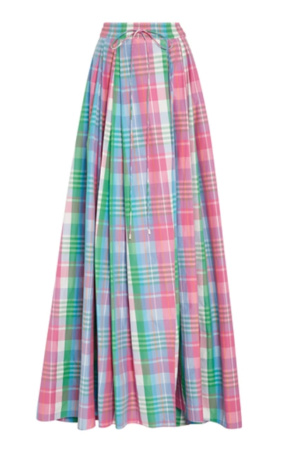 Ralph Lauren Kimberley Plaid Cotton And Silk-blend Maxi Skirt
