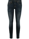 R13 LOW RISE SKINNY JEANS