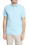 Peter Millar Stripe Featherweight Performance Polo In Celeste