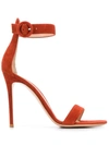 Gianvito Rossi Portofino 105 Suede Sandals In Orange