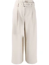 MICHAEL MICHAEL KORS CROPPED BELTED TROUSERS