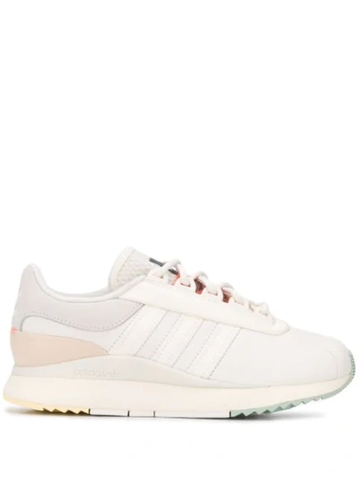Adidas Originals Sl Andridge Suede-trimmed Leather And Mesh Sneakers In White