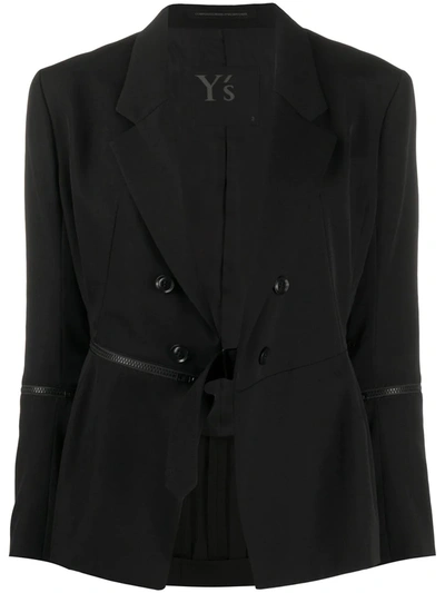 Yohji Yamamoto Deep V-neck Blazer In Black
